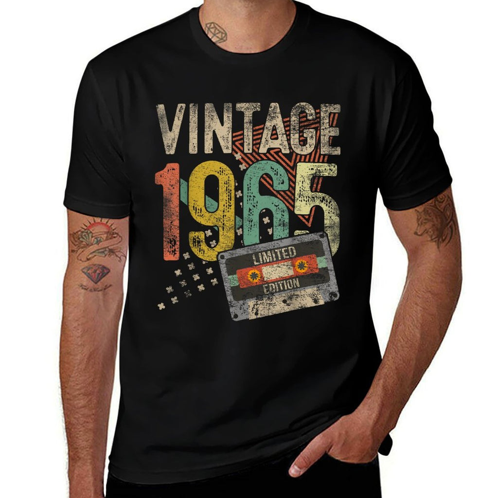 Vintage 1965 60th Birthday Gifts For Men Women 60 Year Old  Summer-ready Fabric T-Shirt