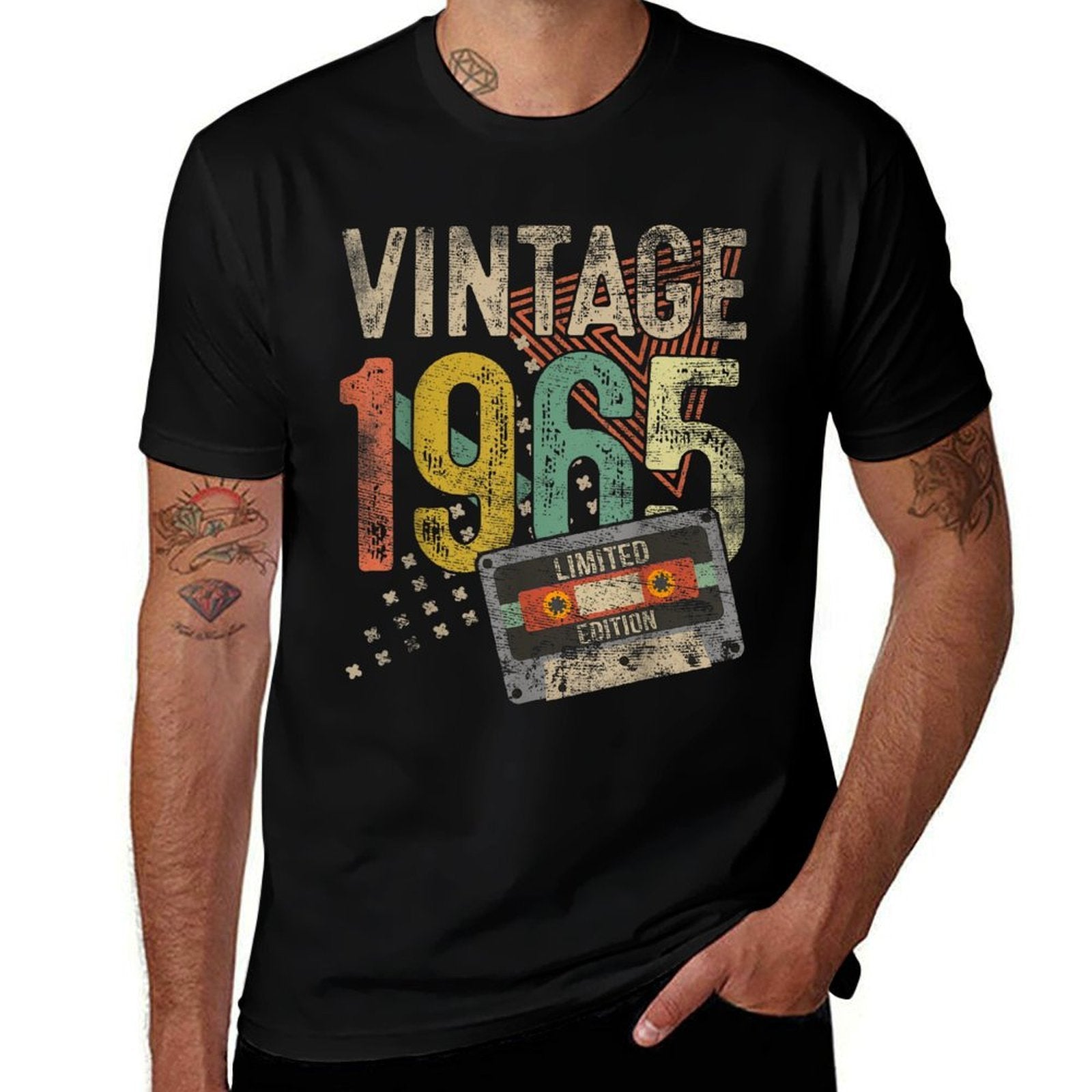 Vintage 1965 60th Birthday Gifts For Men Women 60 Year Old  Summer-ready Fabric T-Shirt