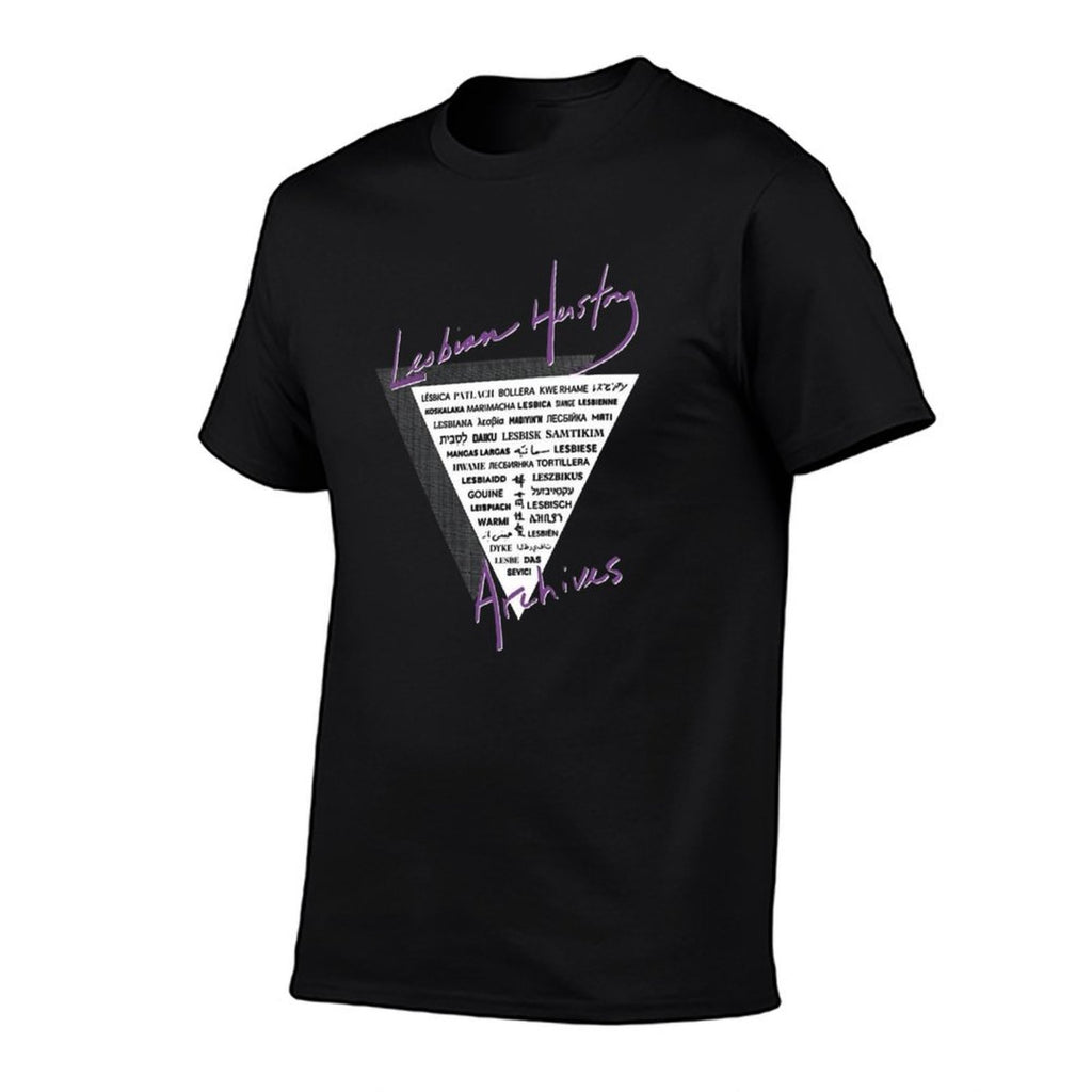 LHA Triangle The Word Lesbian in 40 Languages!  Heathered Texture T-Shirt
