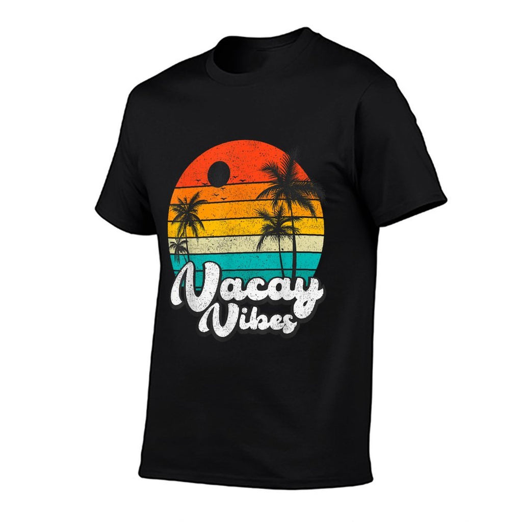 Vintage Palm Tree Sunset Beach Vacation Summer Vacay Vibes  Durable T-Shirt