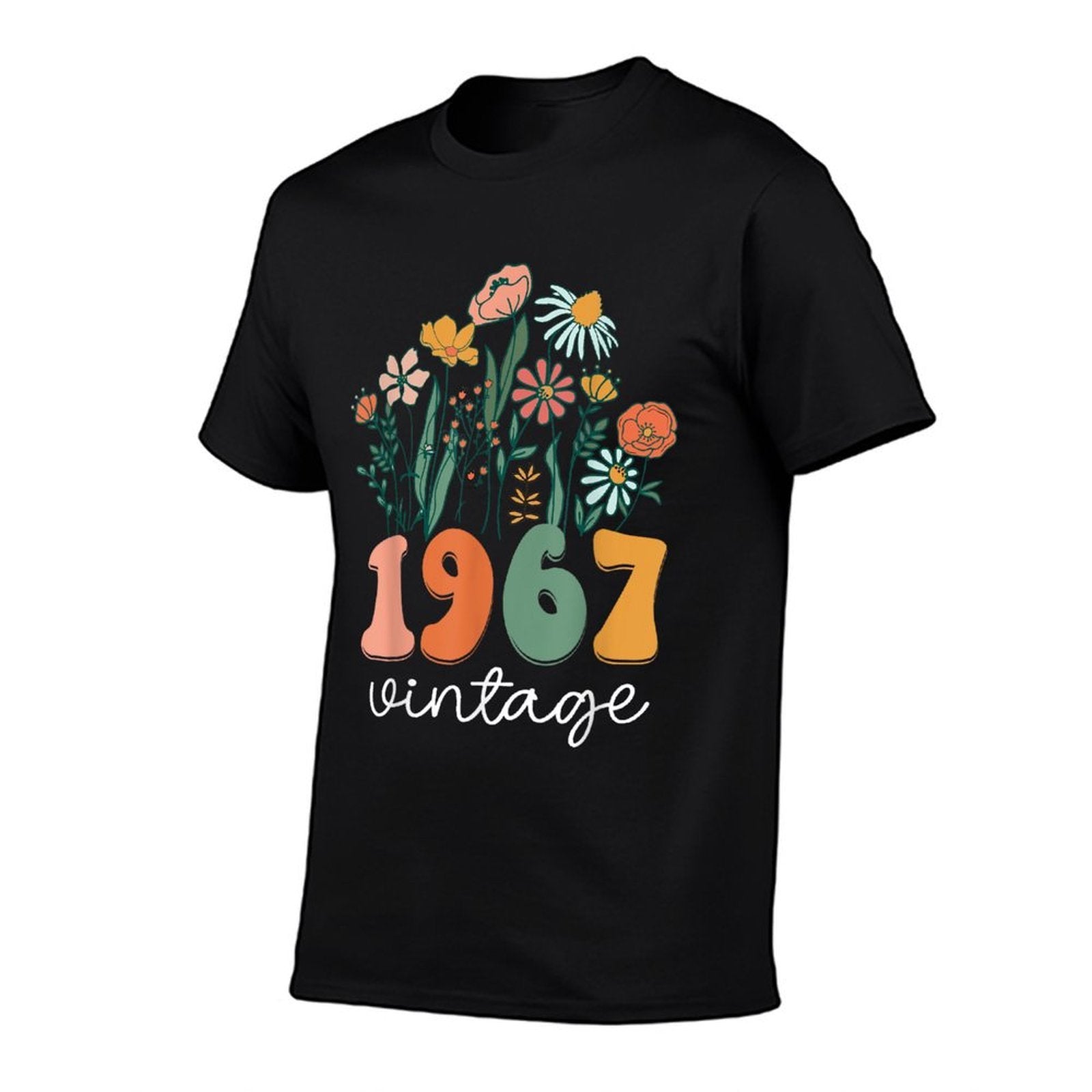 58 Years Old Vintage 1967 58th Women Birthday Wildflower  Stretchy T-Shirt