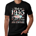 80 Year Old Made In 1945 Floral 80th Birthday Women  Durable T-Shirt