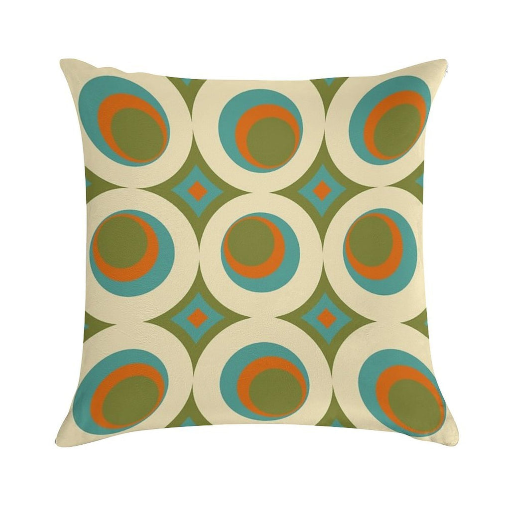 Mid-Century Modern Funk 2 Soft High-Density Material Throw Pillow