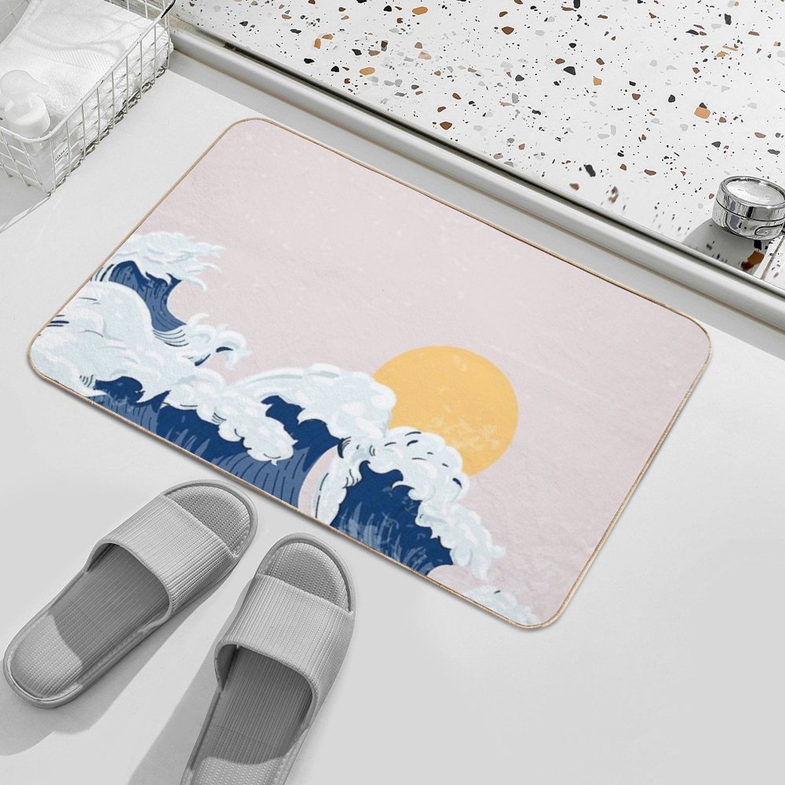 Ocean Waves  Absorbent Bath Mat
