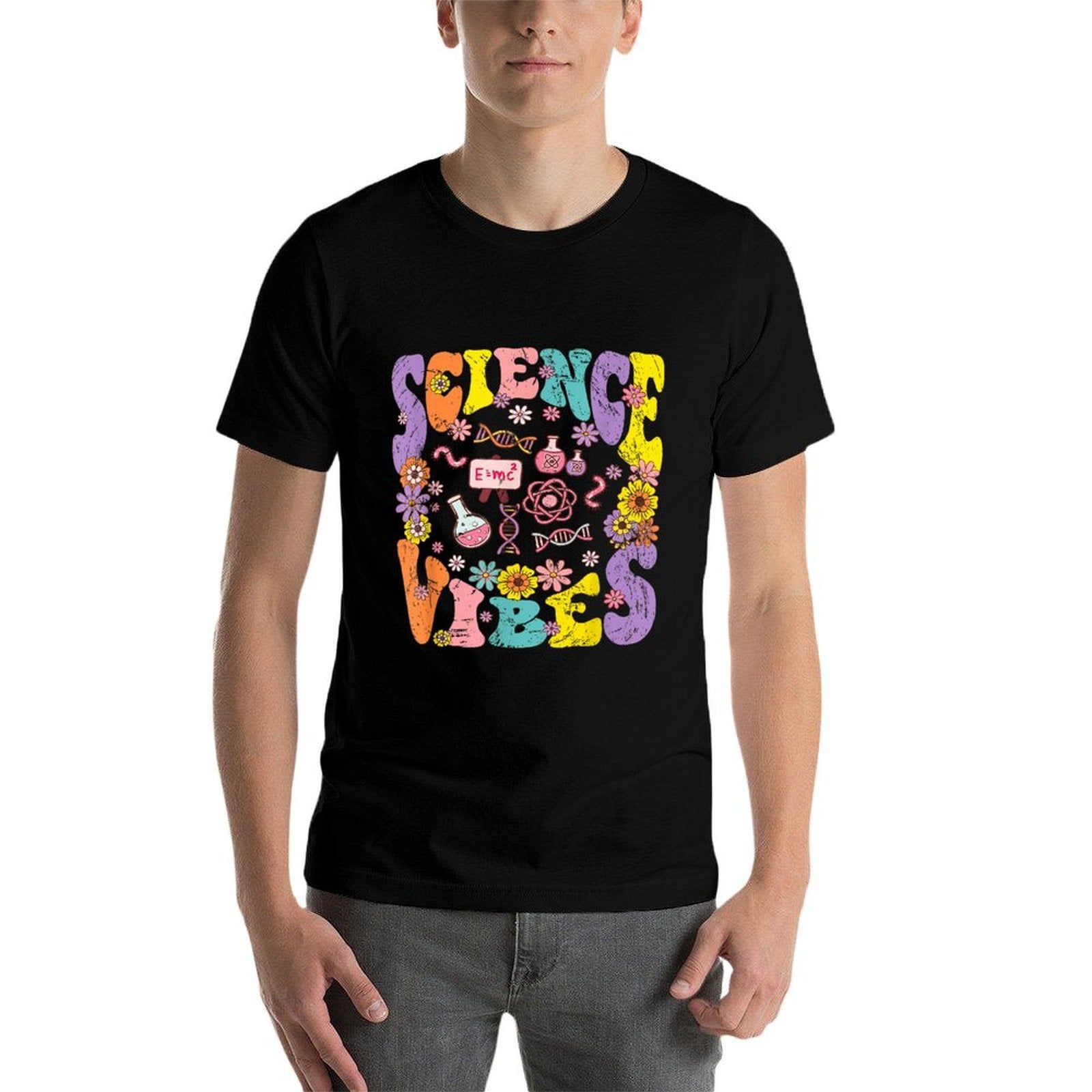 Science Vibes Retro 1st Day of Back To School Groovy Teacher  Moisture-wicking T-Shirt
