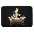 Skeleton Relaxing in The Bath  Odorless Bath Mat