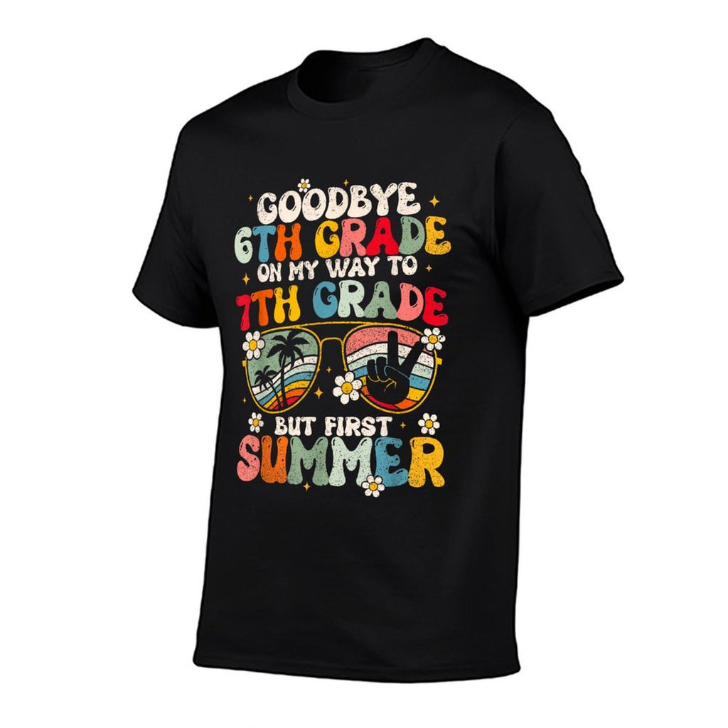 Goodbye 6th Grade Graduation To 7th Grade Hello Summer Kids Comfortable T-Shirt