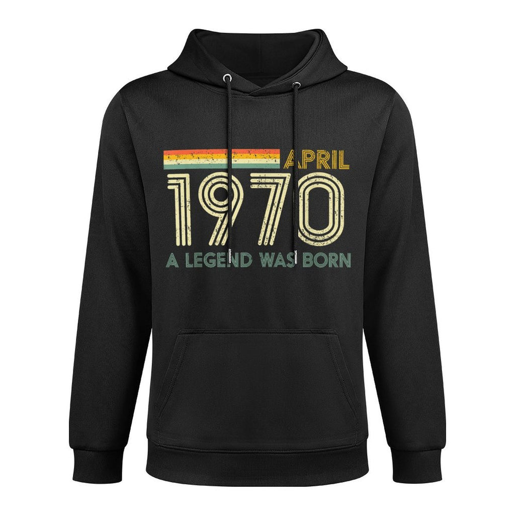 50th Birthdays April 1970 Fifty Years Old Men Gift Breathable Fabric Hoodie