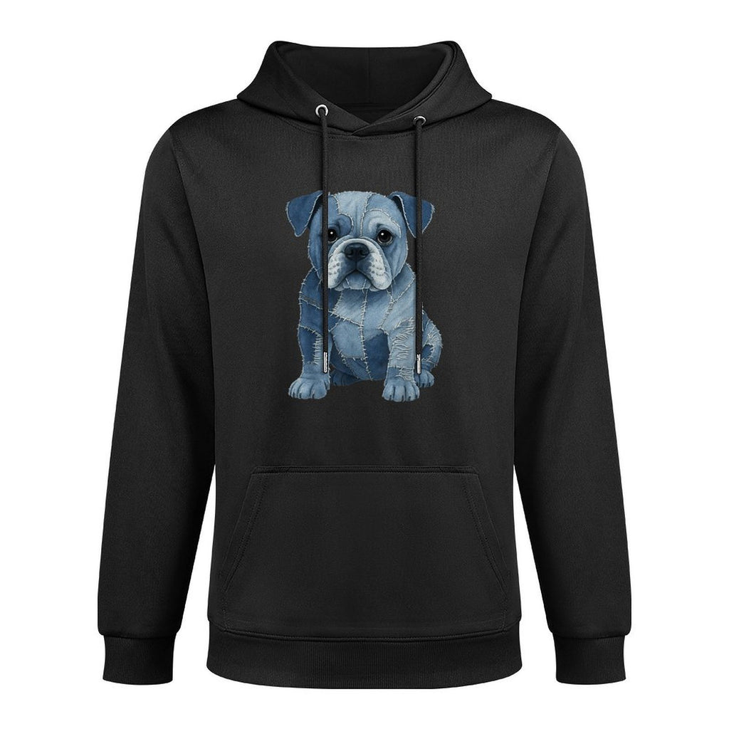 Cute Dog Men Women Dog Pattern Denim Patchwork Art All-Day Comfort Hoodie