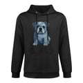 Cute Dog Men Women Dog Pattern Denim Patchwork Art All-Day Comfort Hoodie