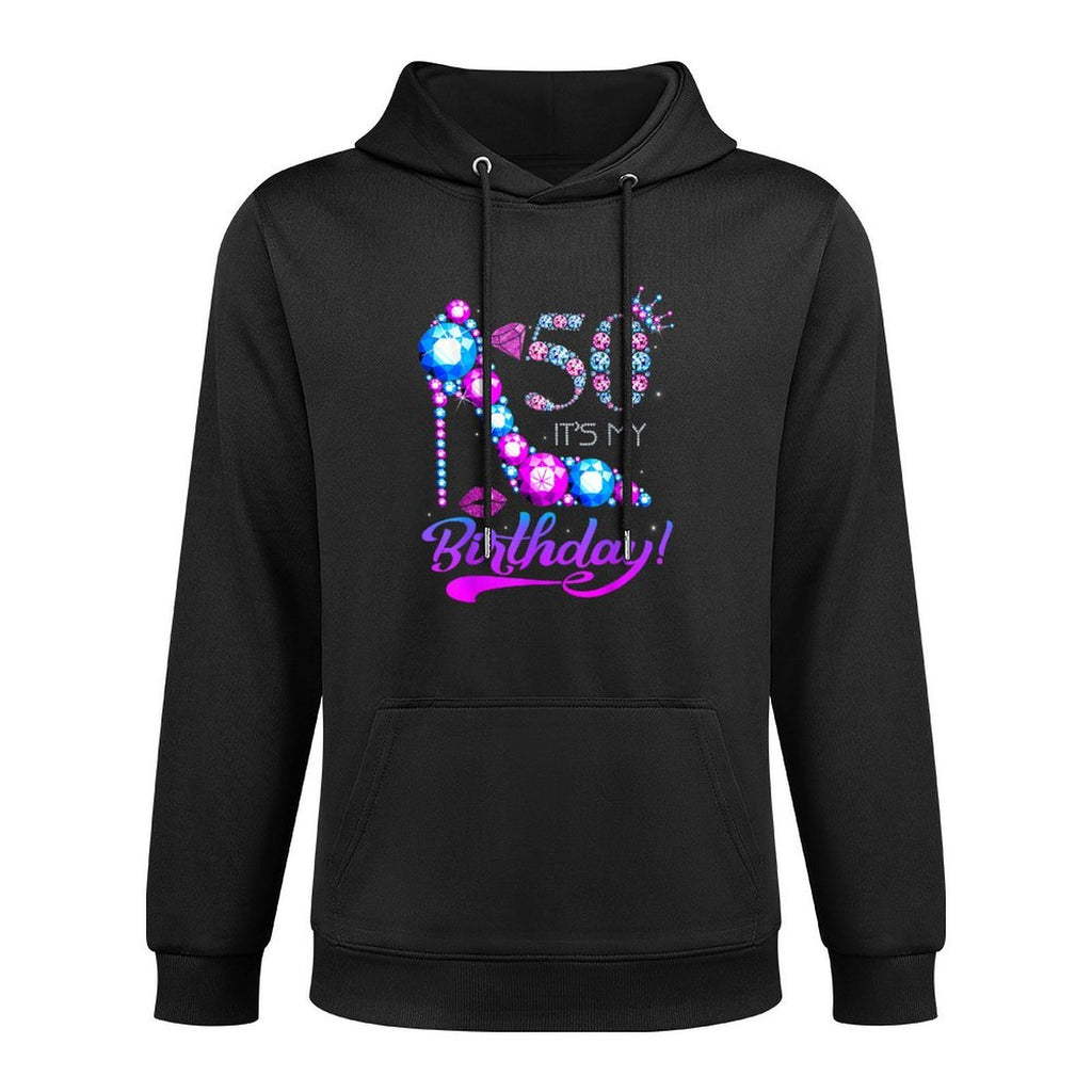 Cute 50 Years Old It's My 50th Birthday Party Gems High Heel Relaxed Fit Hoodie