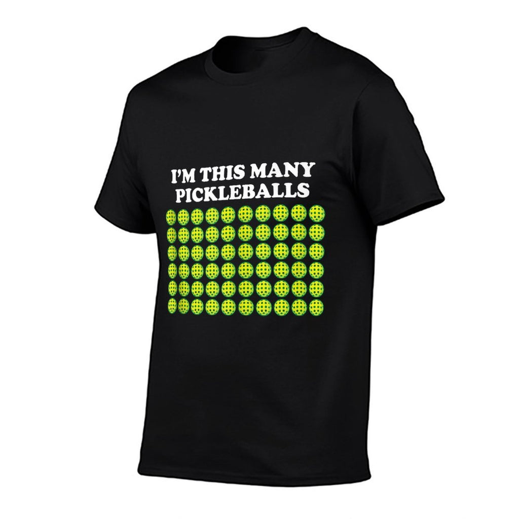 I'm This Many Pickleballs Paddleball Lover 60th Birthday  Oversized Silhouette T-Shirt