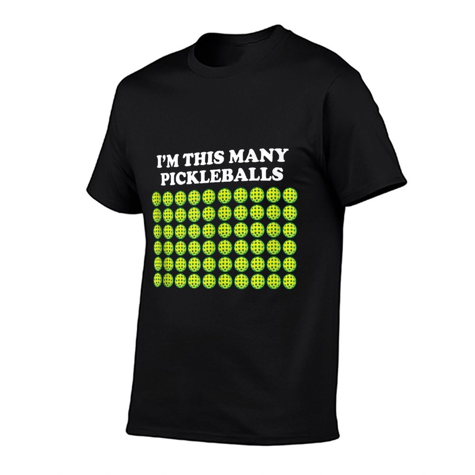 I'm This Many Pickleballs Paddleball Lover 60th Birthday  Oversized Silhouette T-Shirt
