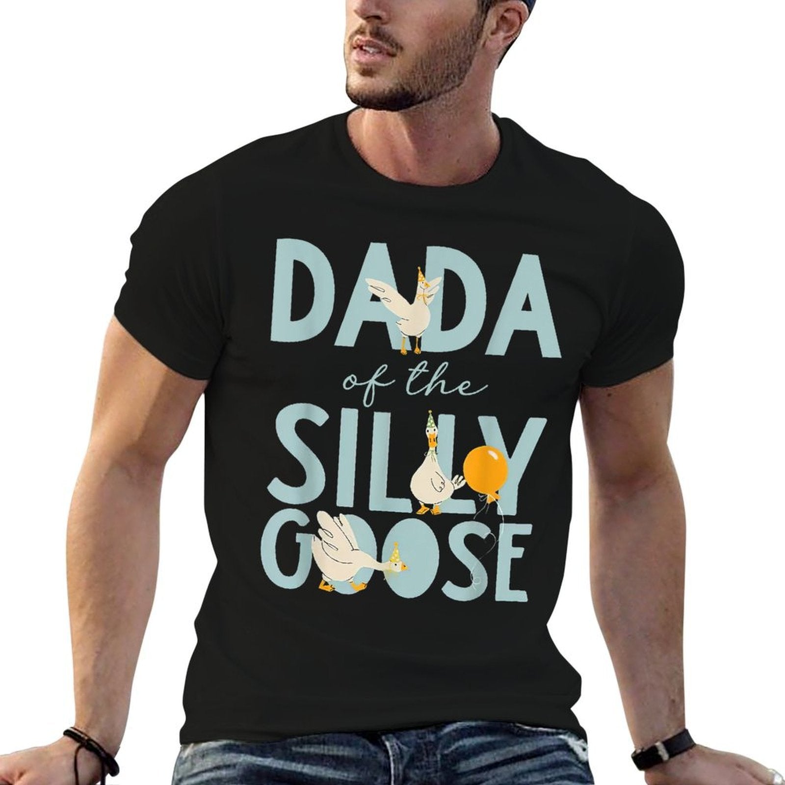 Dada Of The Silly Goose 1st Birthday Matching Family  Easy-care T-Shirt