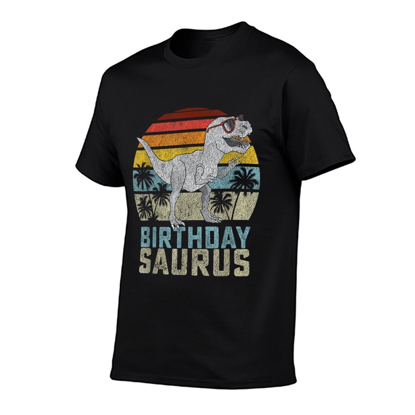 Birthday Saurus Rex Dino BirthdaysSaurus Matching Family  Fade-proof Color T-Shirt