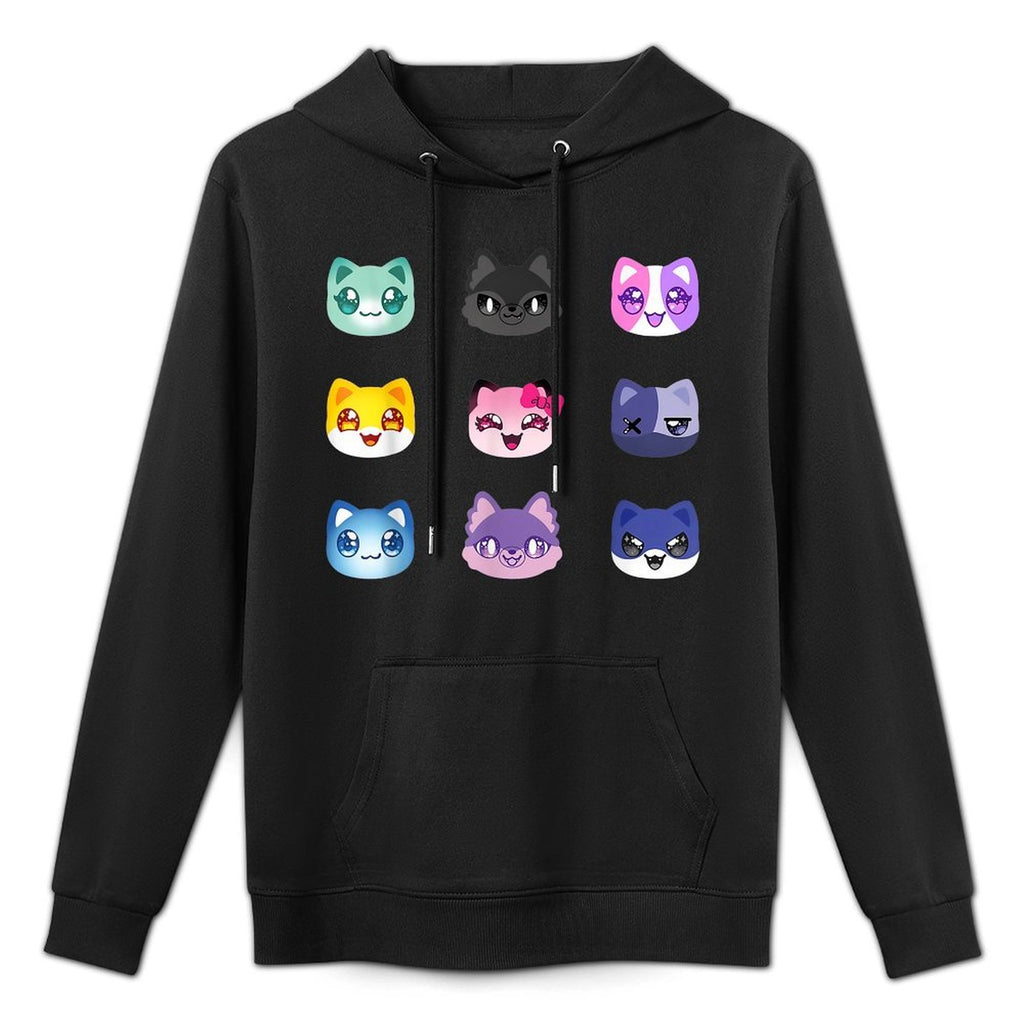 Meemeow Cats Plush Squishy Birthday Decorations Moisture-Wicking Hoodie