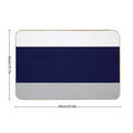Three Color Stripes Silver Gray Navy Blue And White  Non-Slip Bath Mat