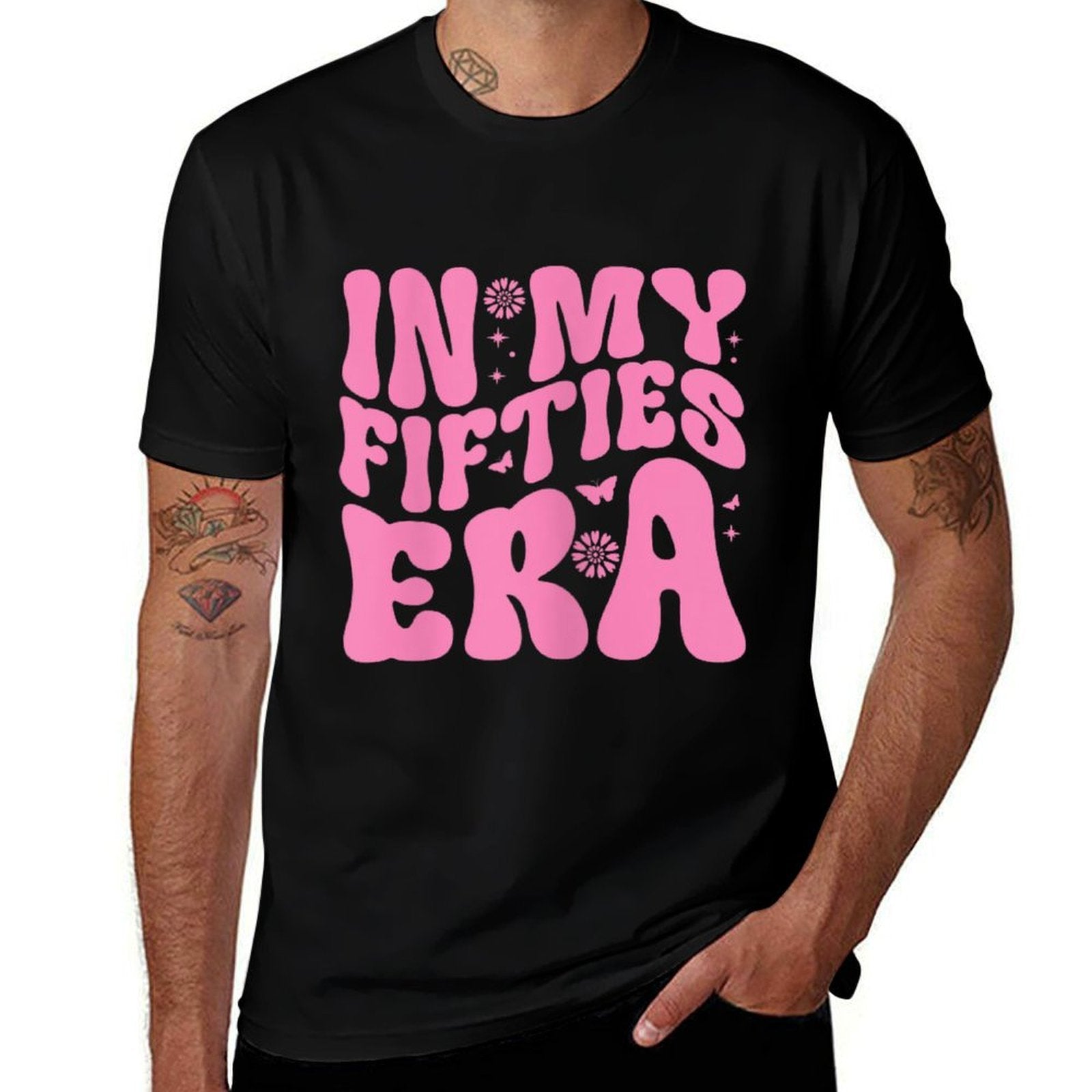 50th Birthday Gifts for Her in My Fifties Era  Fade-proof Color T-Shirt