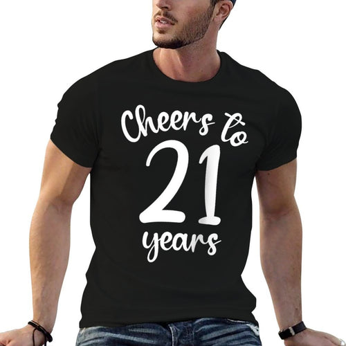 21st Birthday Cheers To 21 Years Twenty First Birthday Raglan Baseball  Trendy Pattern T-Shirt