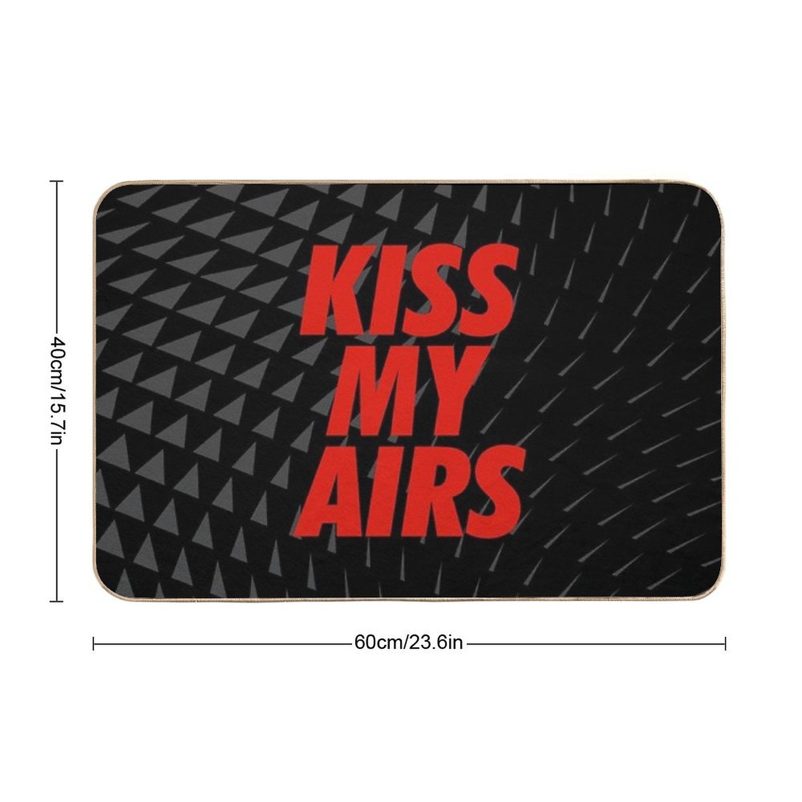 Kiss My Airs Sneaker Head Hype Red & Black Durable Bath Mat