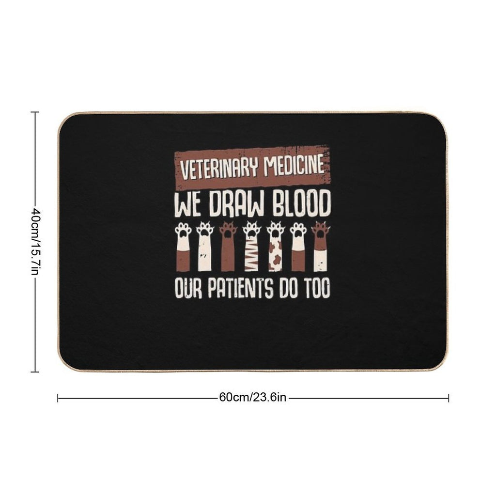 Funny Vet Tech Technician Veterinarian Gift  Easy Maintenance Bath Mat