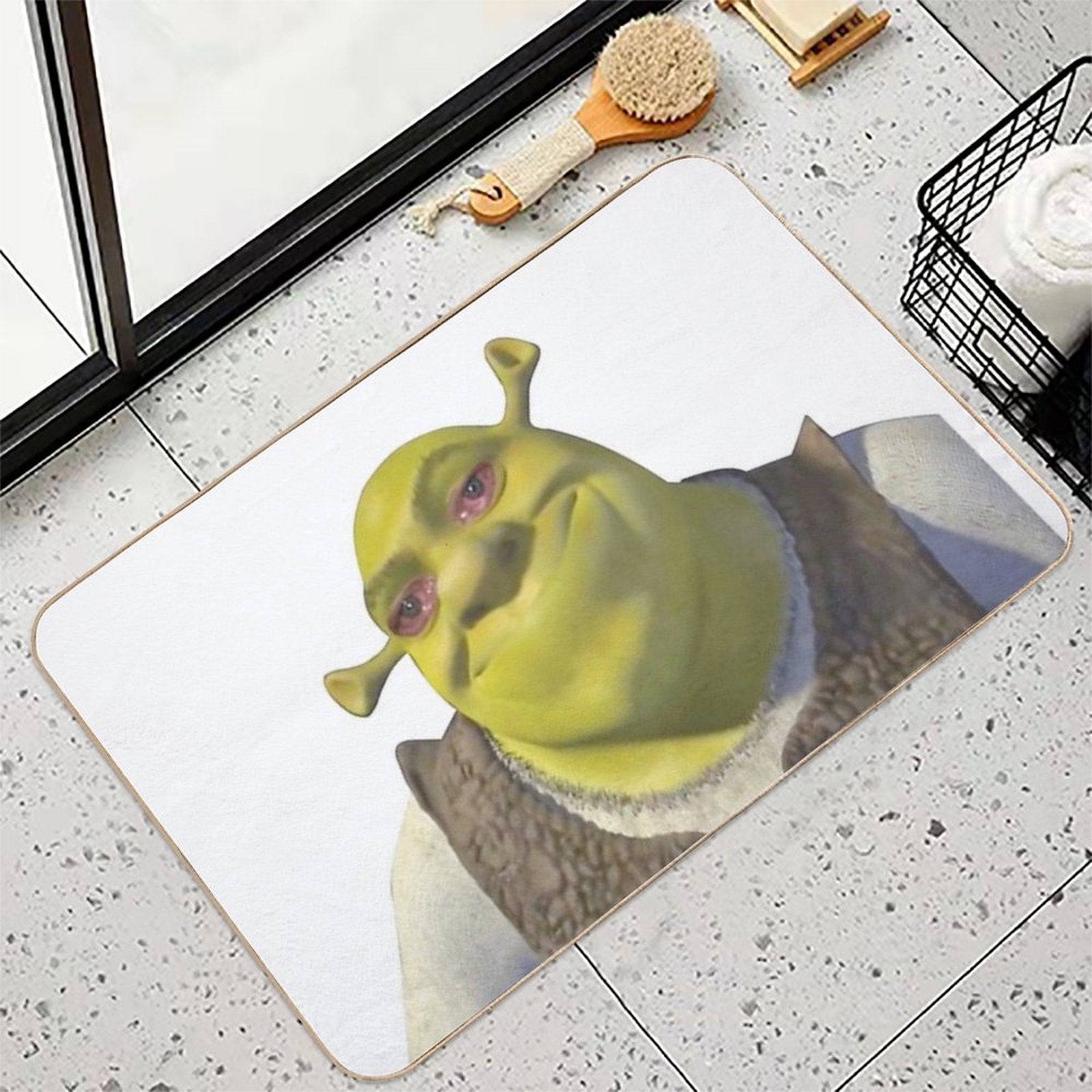 Shrek Crying Meme  Dirt-Trapping Bath Mat