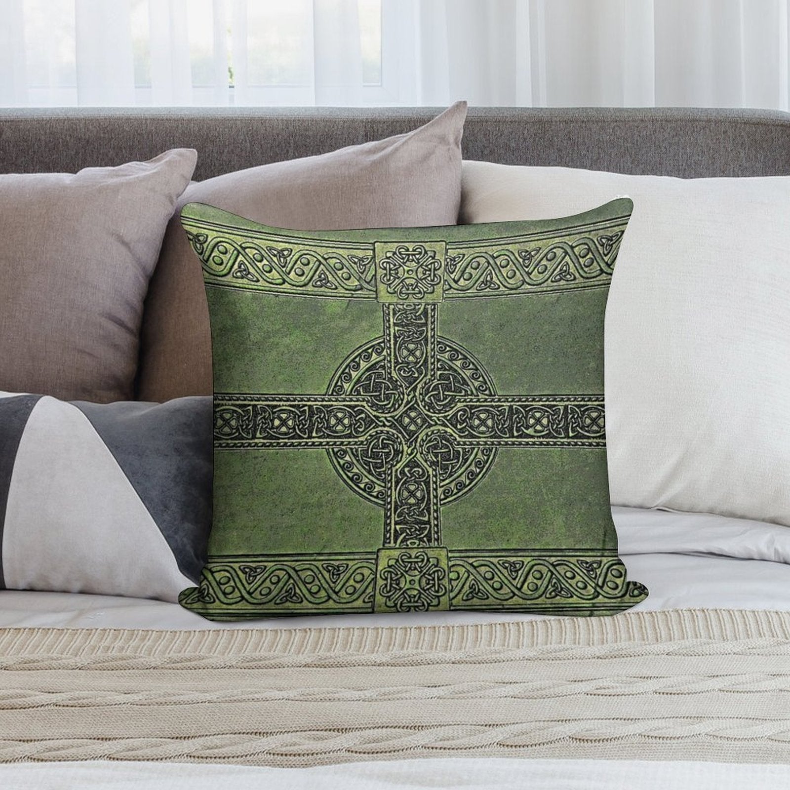 Celtic Knotwork Soft Gift Ready Throw Pillow