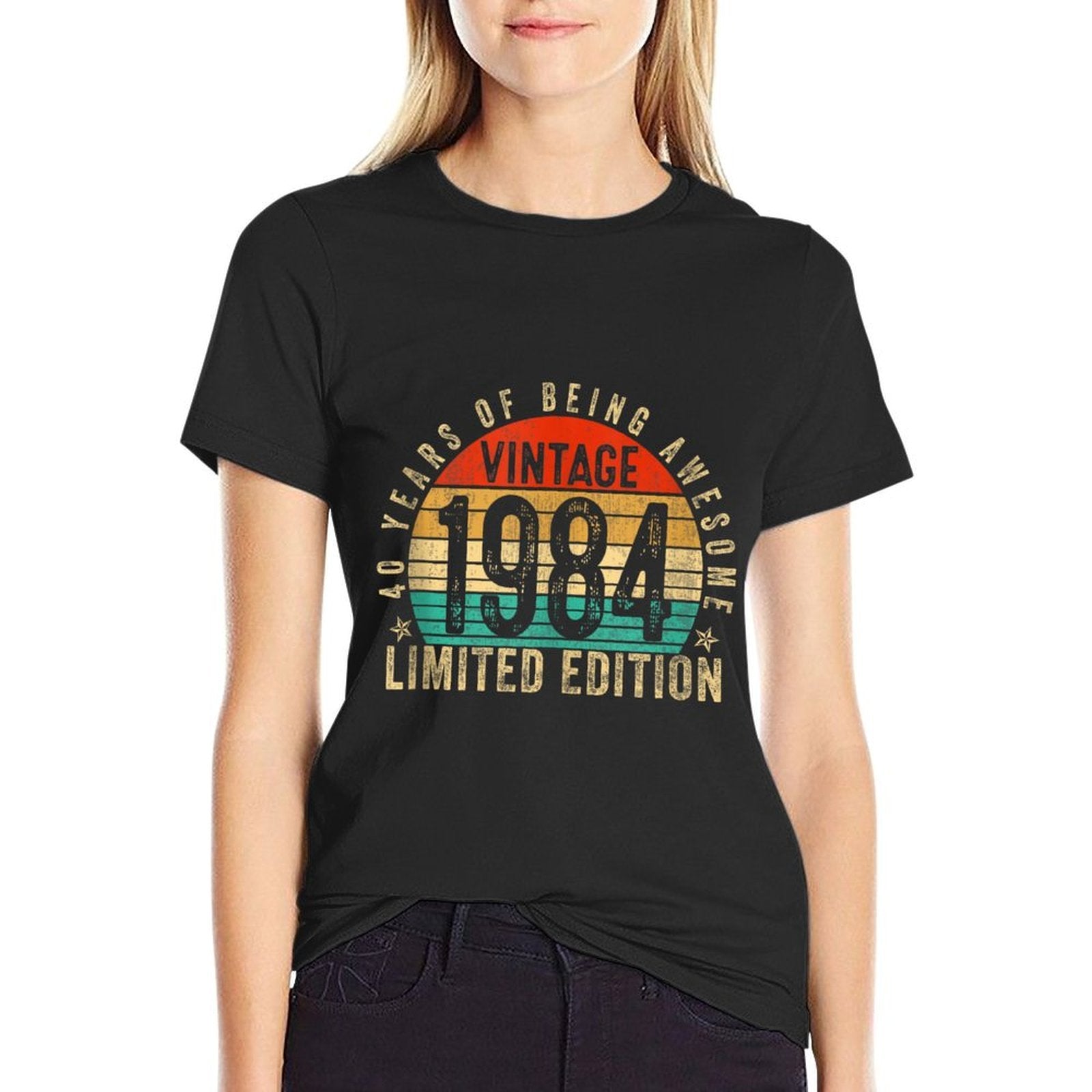 Vintage 1984 Limited Edition 40 Year Old Gifts 40th Birthday  High-quality Stitching T-Shirt