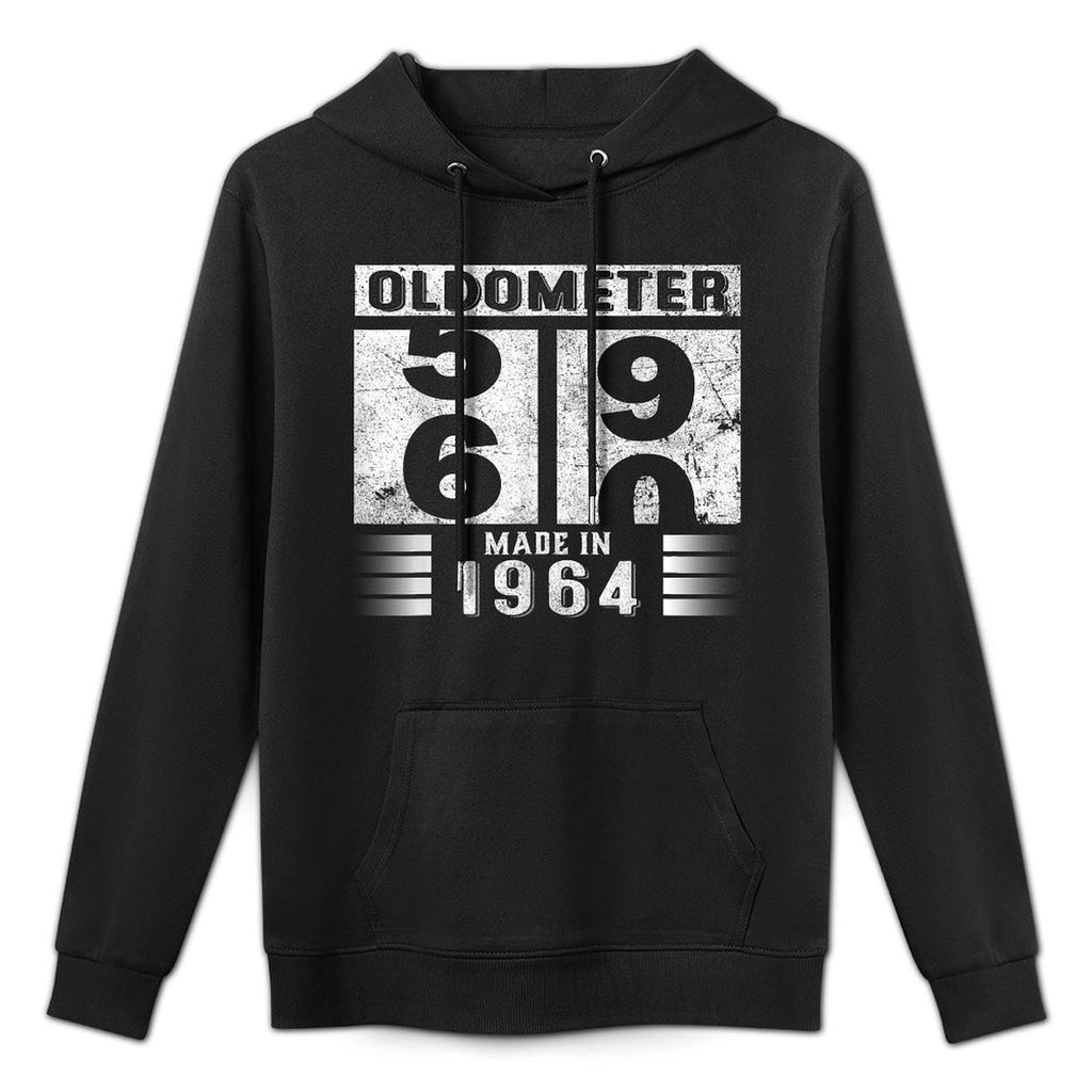 Oldometer 59-60 B-day Made In 1964 Funny 60th Birthday Dad Breathable Fabric Hoodie