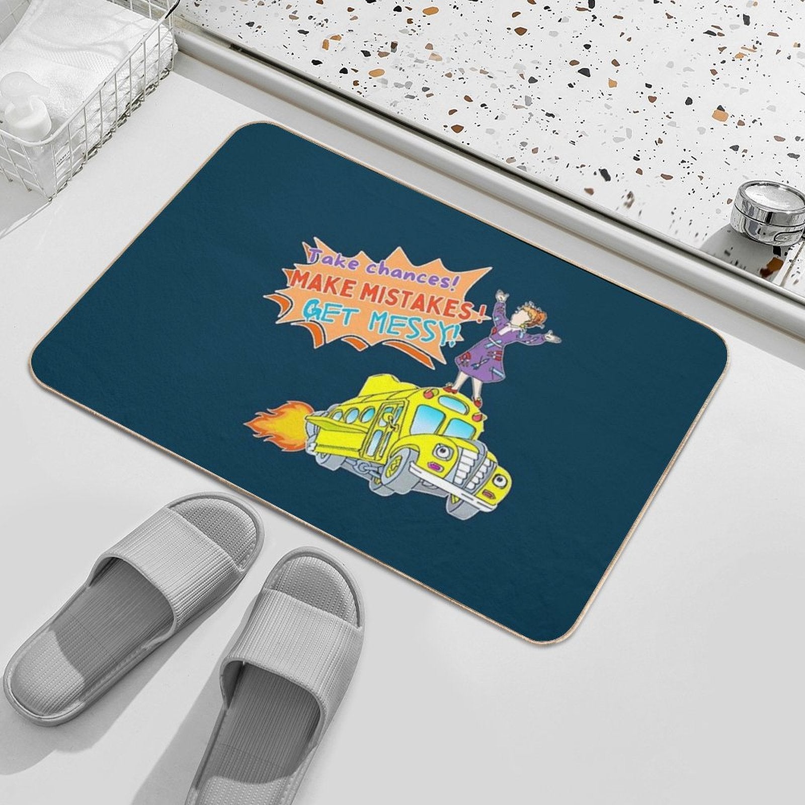 Listen to Miss Frizzle  Toxin-Free Bath Mat