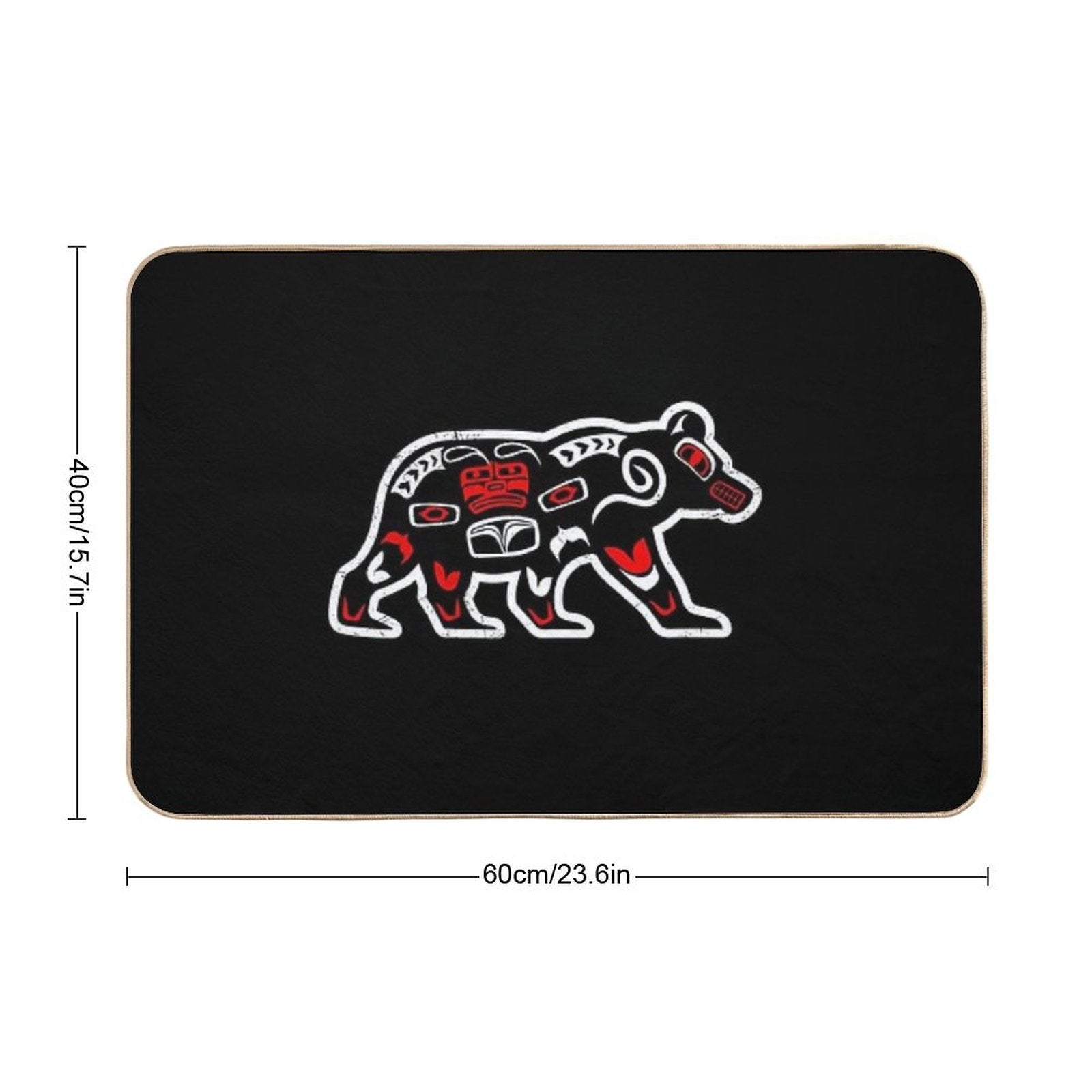 Haida Bear Funny Gift Idea  Dirt-Trapping Bath Mat