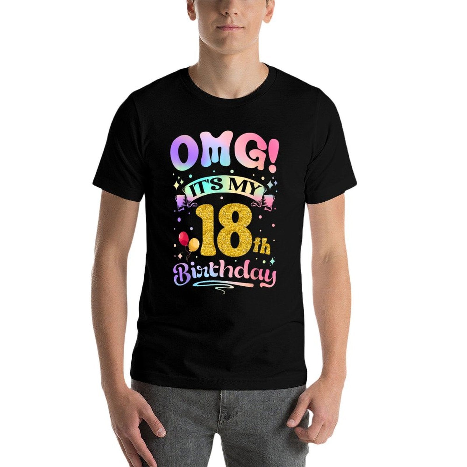 OMG It's My 18th Birthday Girl Funny 18 Years Old Birthday  Slim-fit Cut T-Shirt