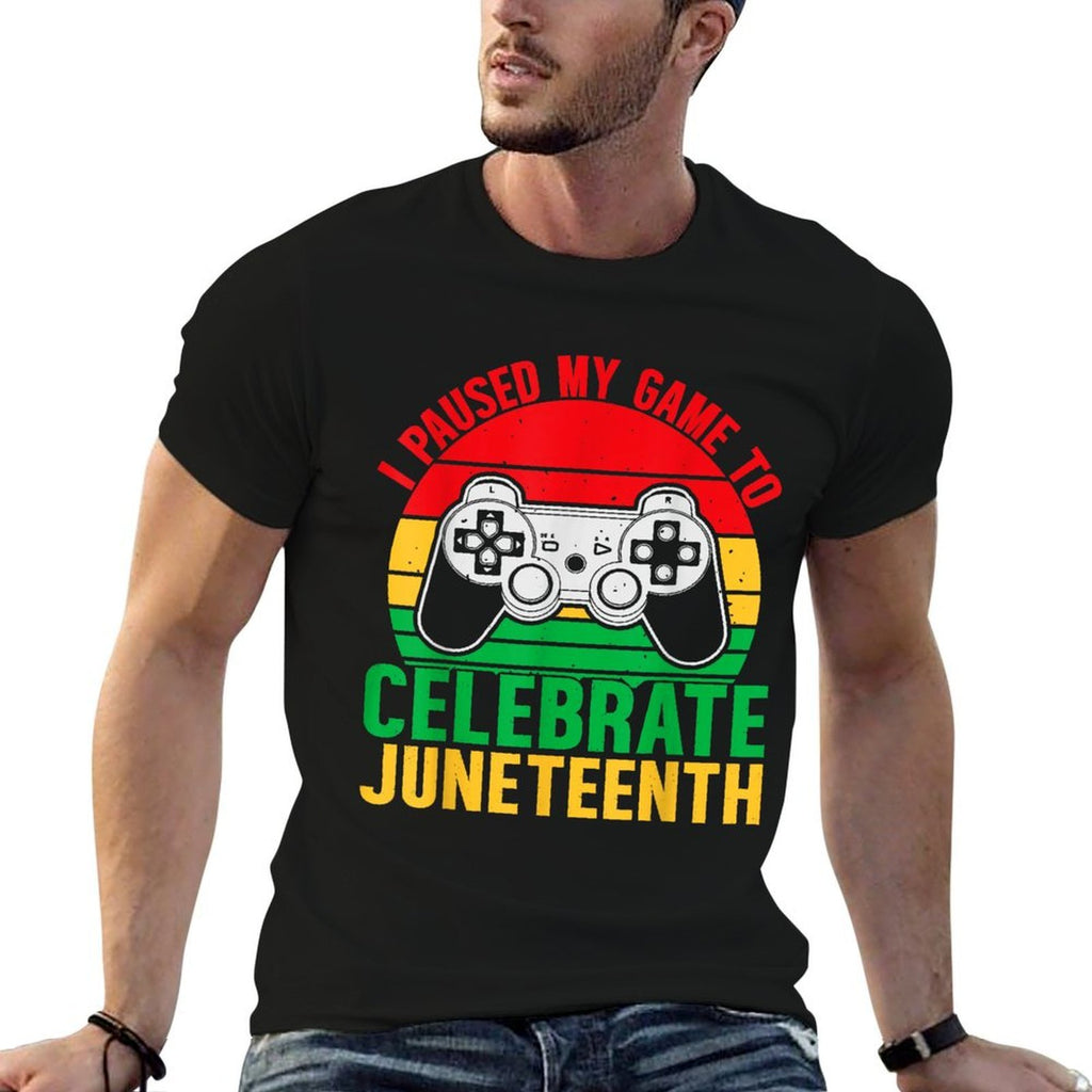 I Paused My Game To Celebrate Juneteenth Gamer Boys Kids  Breathable T-Shirt