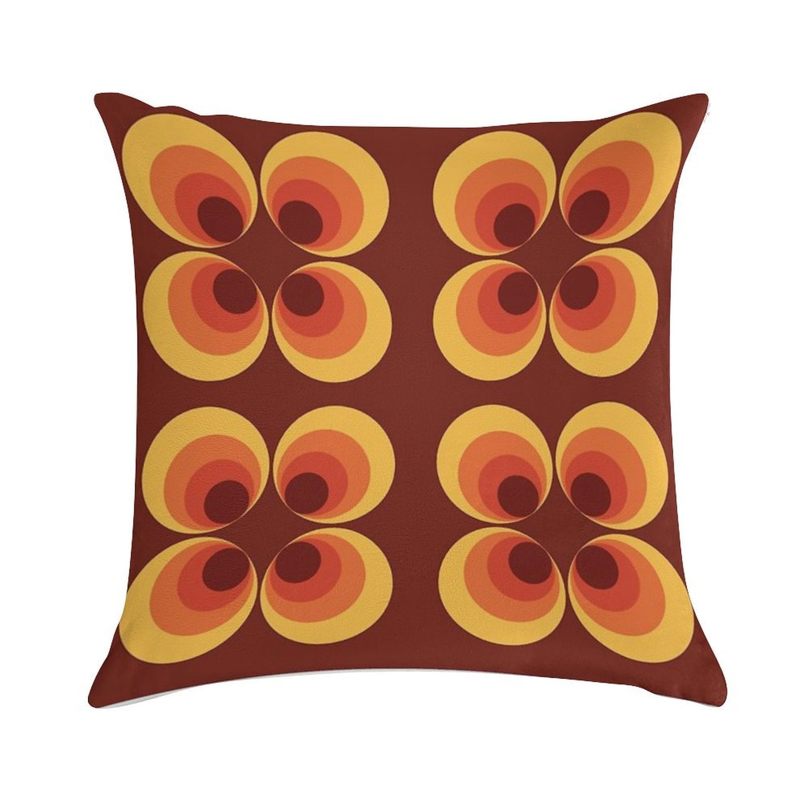 70s Graphic Soft Decorative Cover Throw Pillow