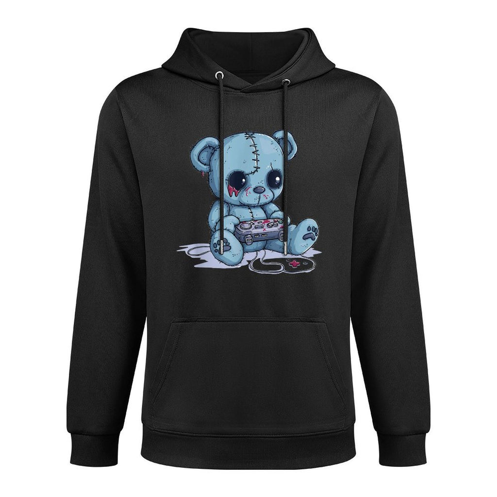 Goth Pastel Cute Creepy Kawaii Gamer Teddy Bear Gaming Pilling-Resistant Hoodie