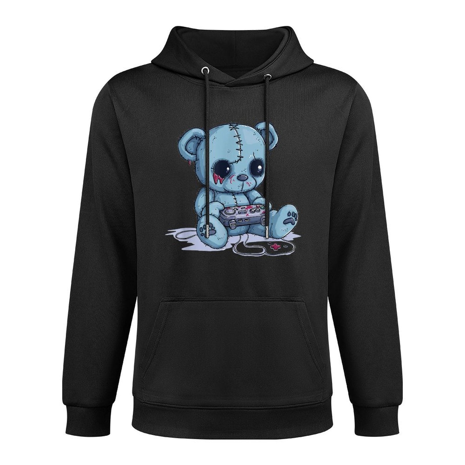 Goth Pastel Cute Creepy Kawaii Gamer Teddy Bear Gaming Pilling-Resistant Hoodie