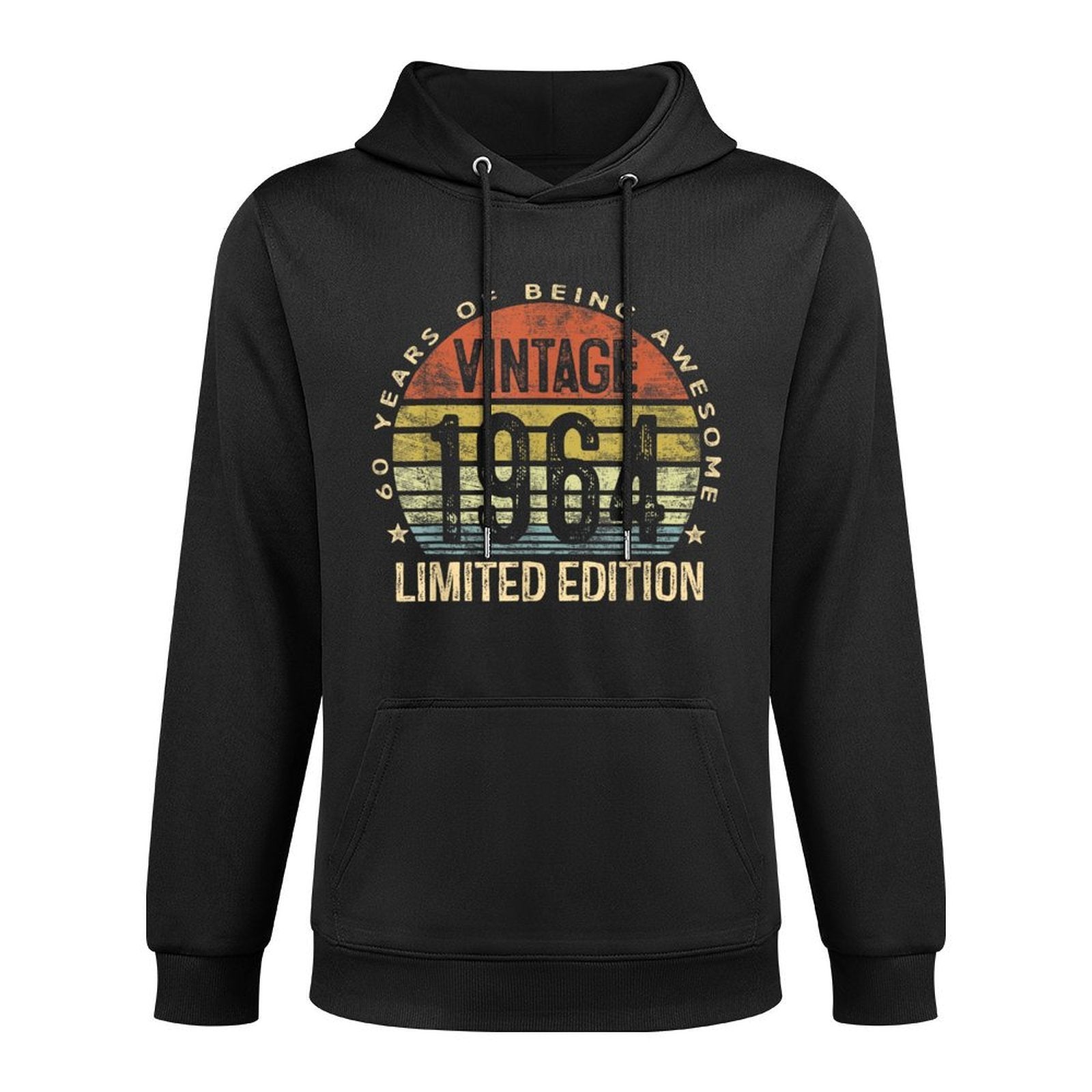 60 Year Old Gifts Vintage 1964 Limited Edition 60th Birthday Medium-Weight Fabric Hoodie