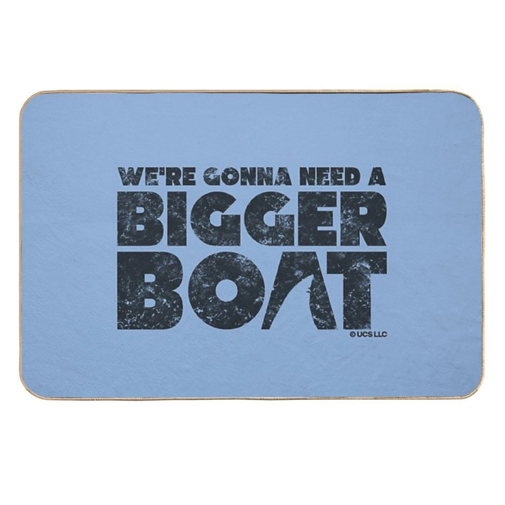 Jaws Movie Bigger Boat Quote. Birthday Party Gifts. Officially Licensed Merch.  Pet-Safe Bath Mat