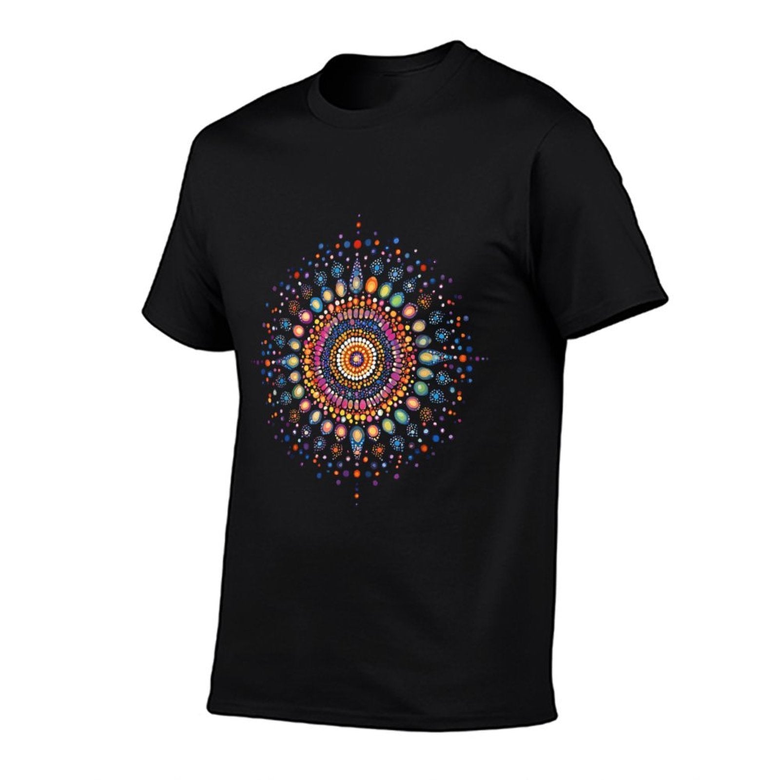 Radiant Mandala 2024 Intricate Dot Art Design Comfortable T-Shirt