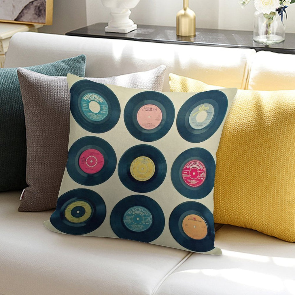 Vinyl Collection Soft Anti-Pilling Throw Pillow