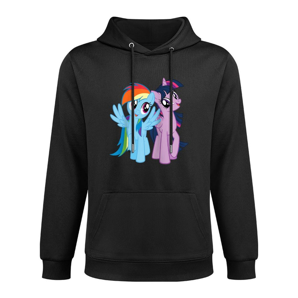 My Little Pony Rainbow Dash And Twilight Sparkle Raglan Baseball Durable Construction Hoodie