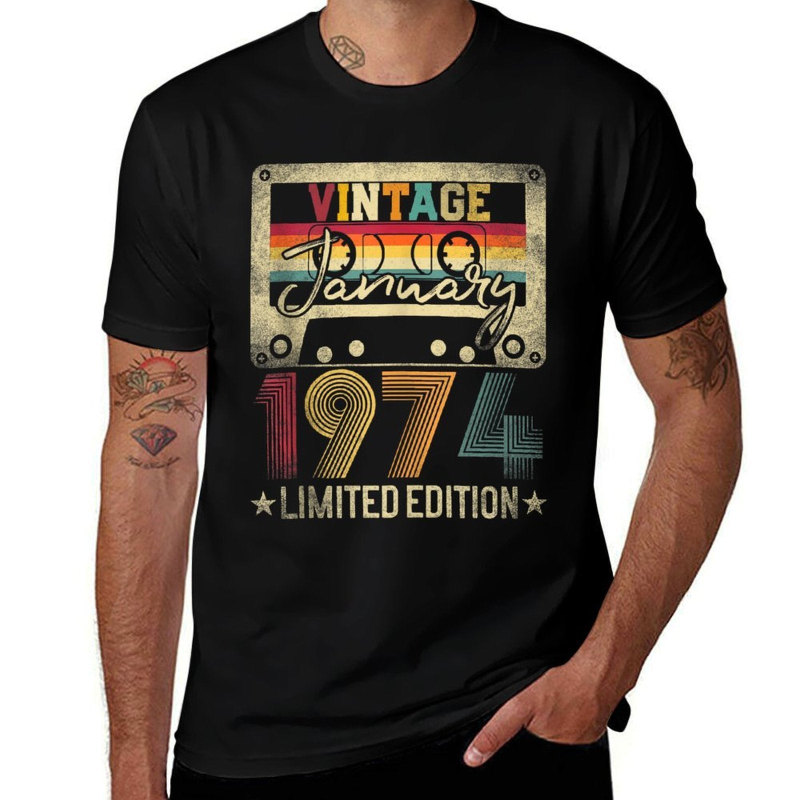 1974 January Vintage Limited Edition 50th Birthday Gift Idea  Easy-care T-Shirt