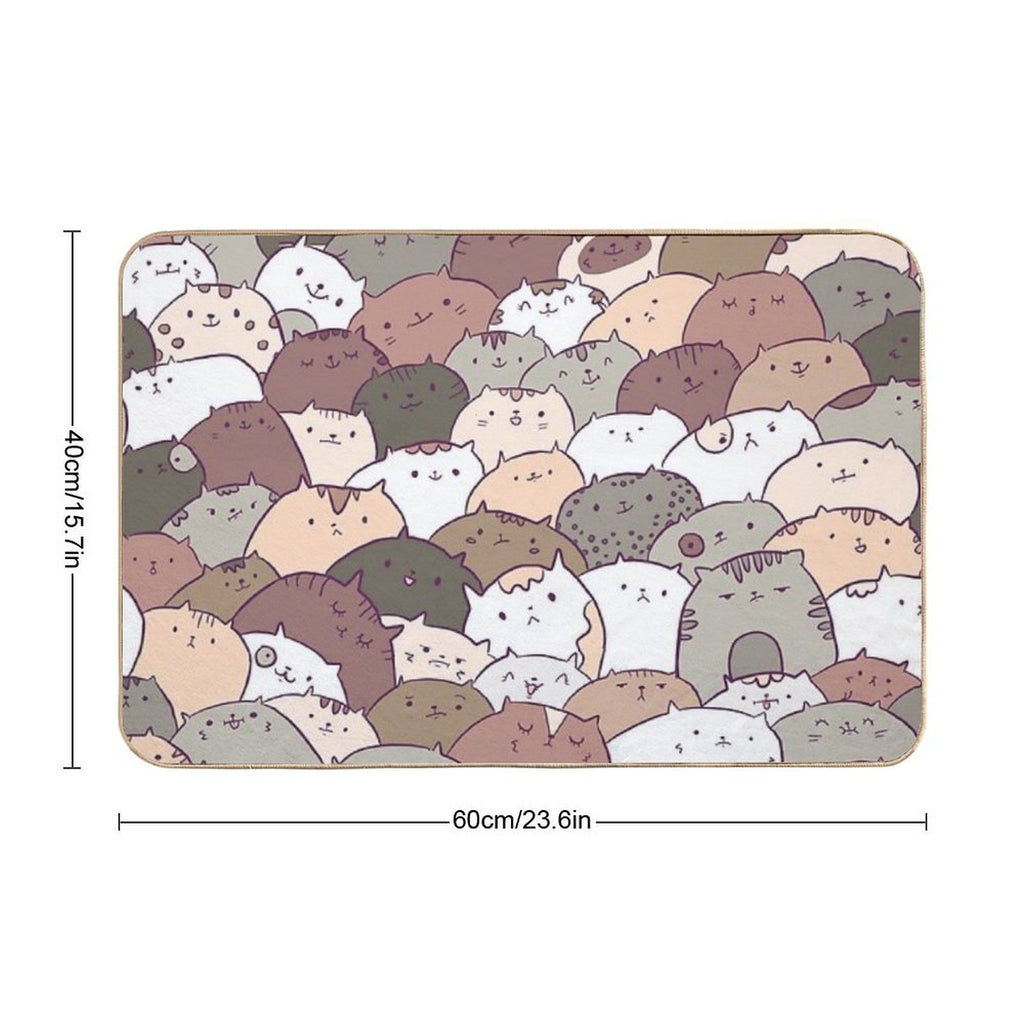 Lots of Cats  High-Traffic Bath Mat