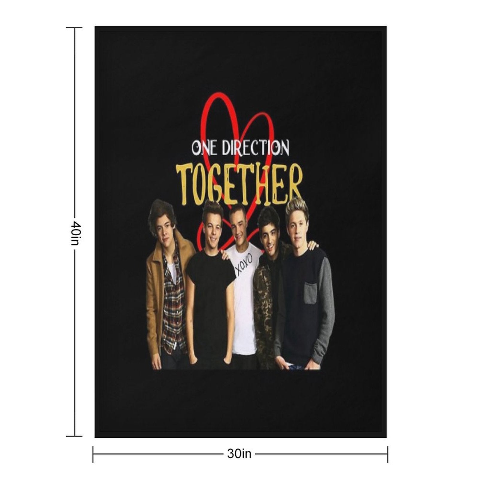 ONE DIRECTION - LOVE TOGETHER Easy Care Throw Blanket