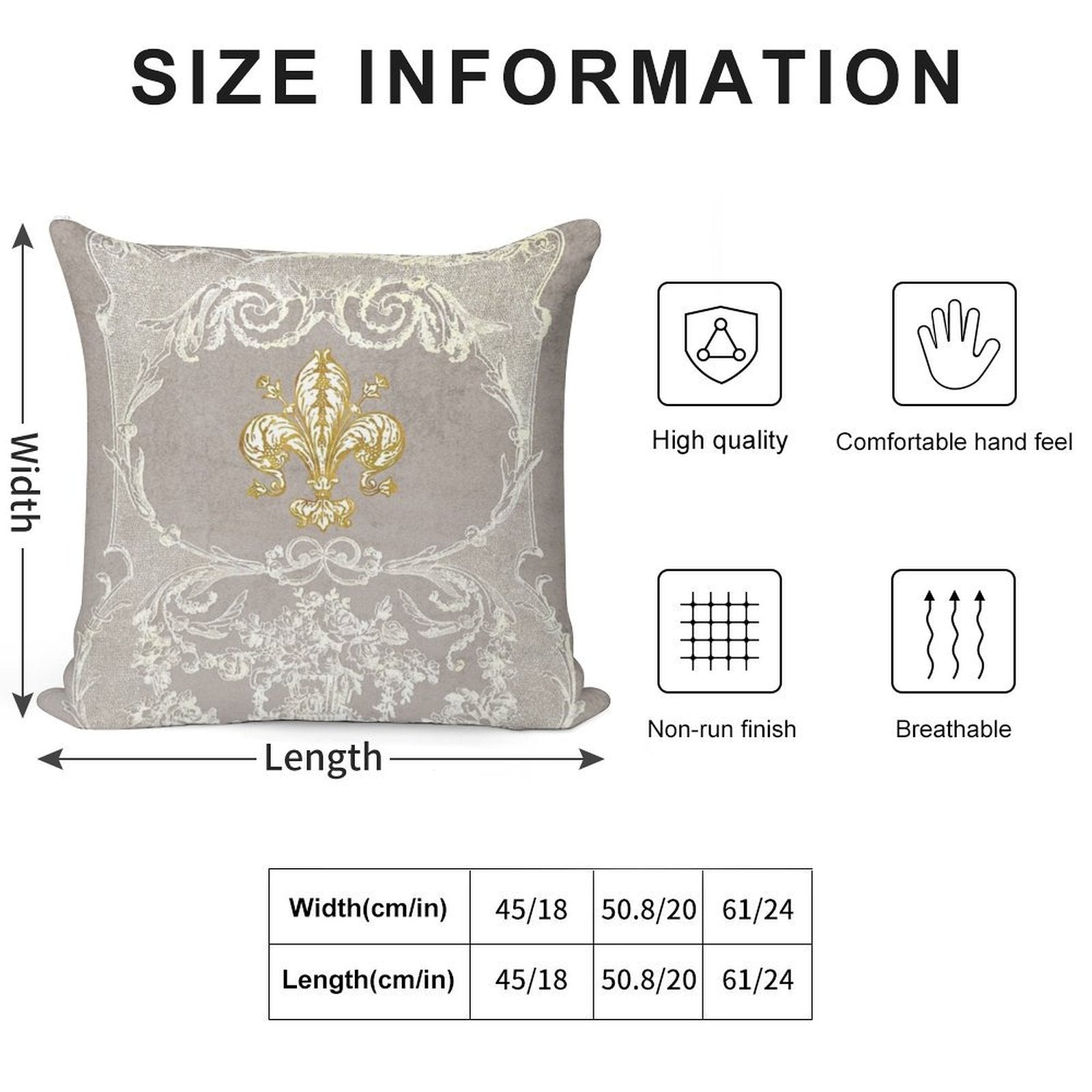 Fleur-de-lis, French, Fleur-de-lys Soft Multiple Sizes Throw Pillow