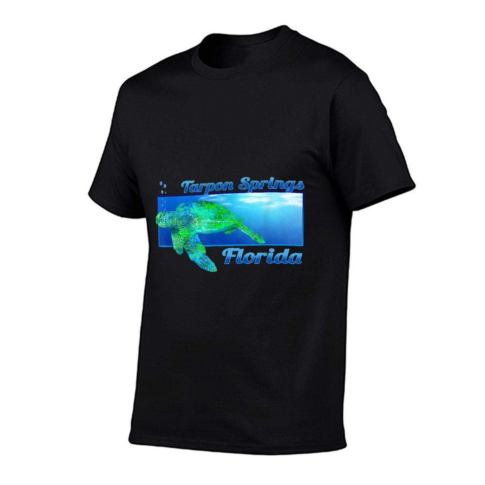 Tarpon Springs Florida Swimming Sea Turtle  High-quality Stitching T-Shirt
