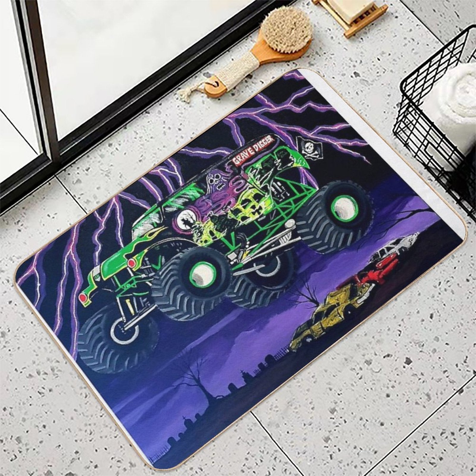 MONSTER TRUCK  Slip-Resistant Bath Mat