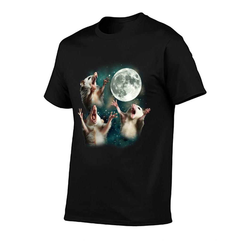 Three Possum Moon  3 Opossum Funny Weird Cursed Meme  Quick-drying T-Shirt