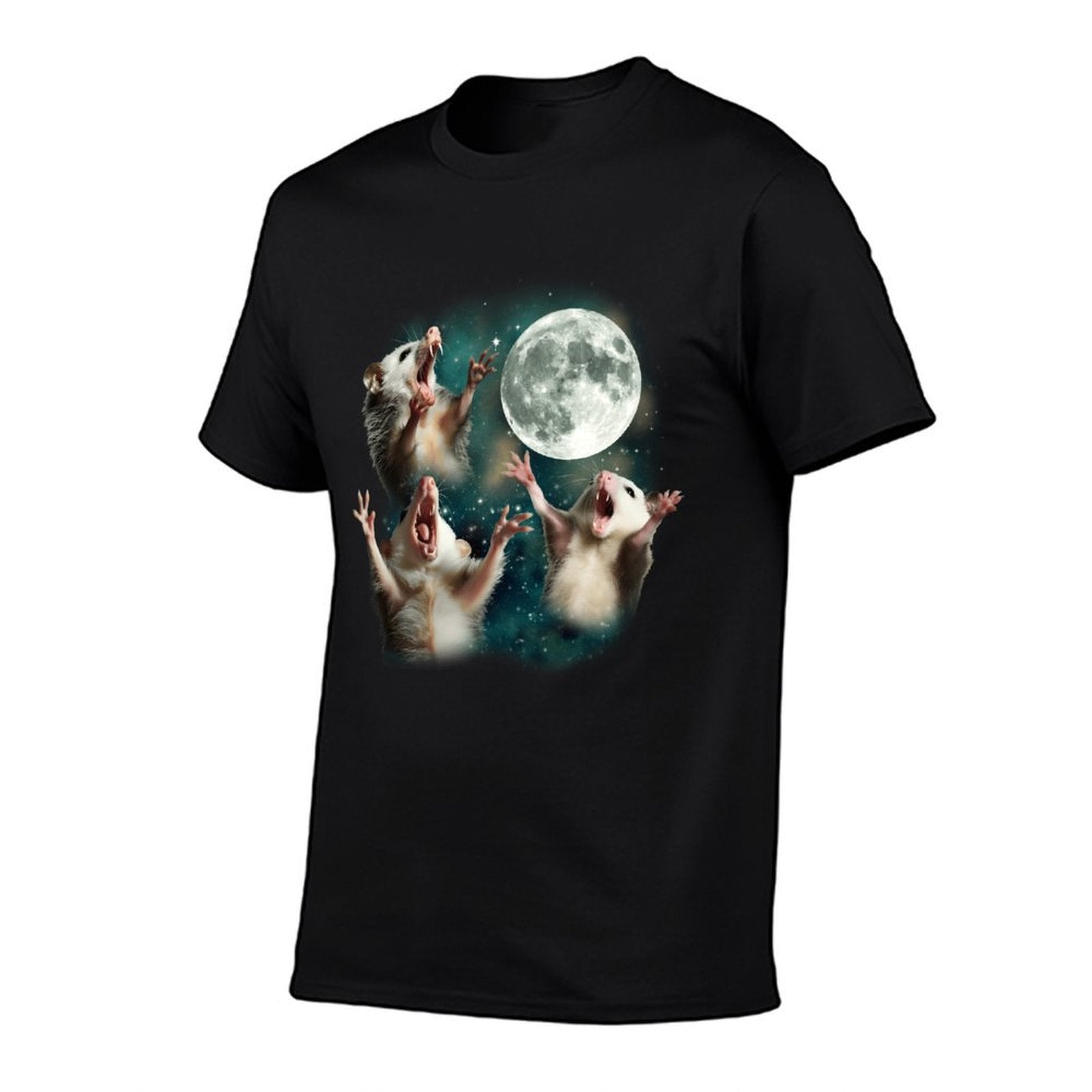 Three Possum Moon  3 Opossum Funny Weird Cursed Meme  Quick-drying T-Shirt