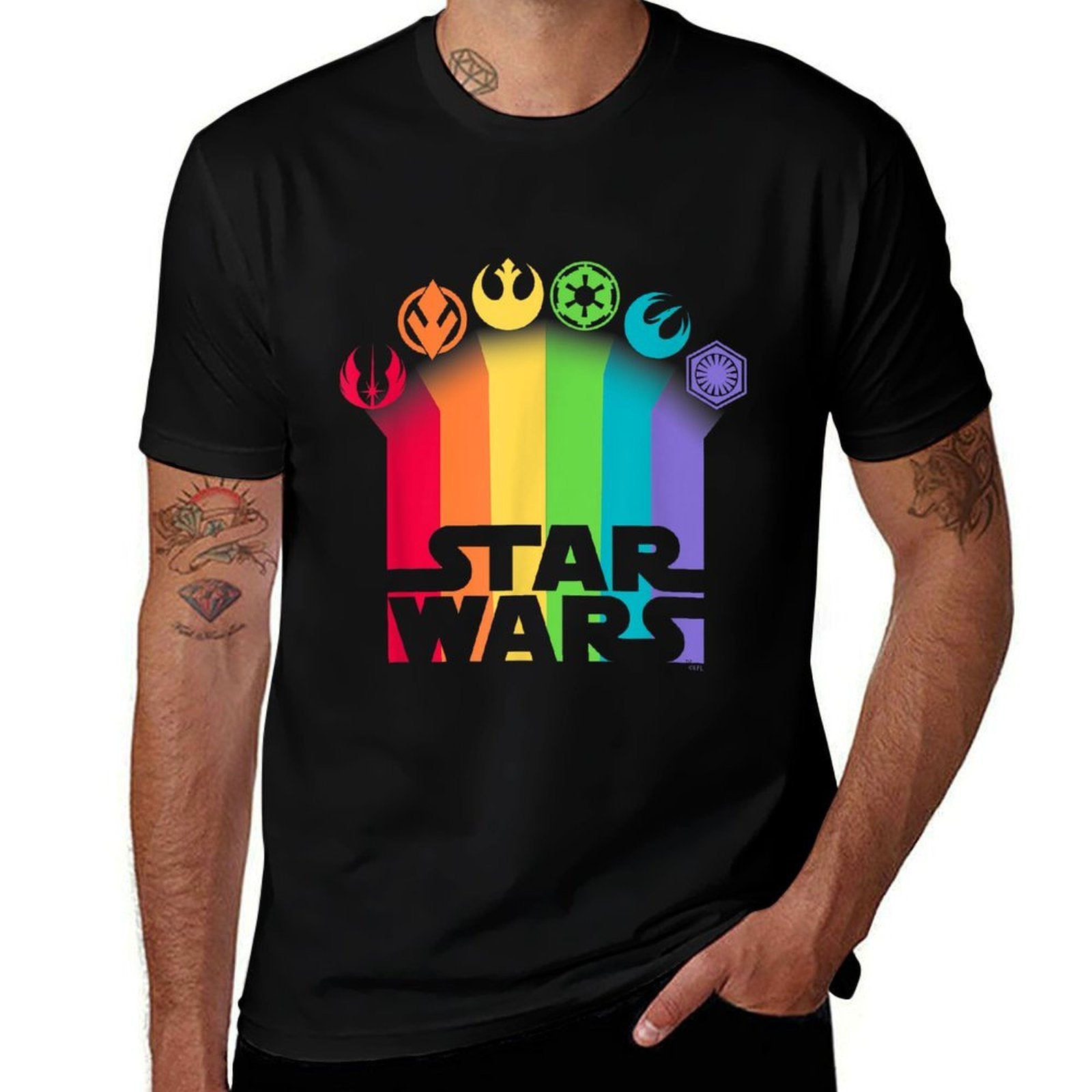 Star Wars Logo with Pride Icons  Relaxed-fit T-Shirt